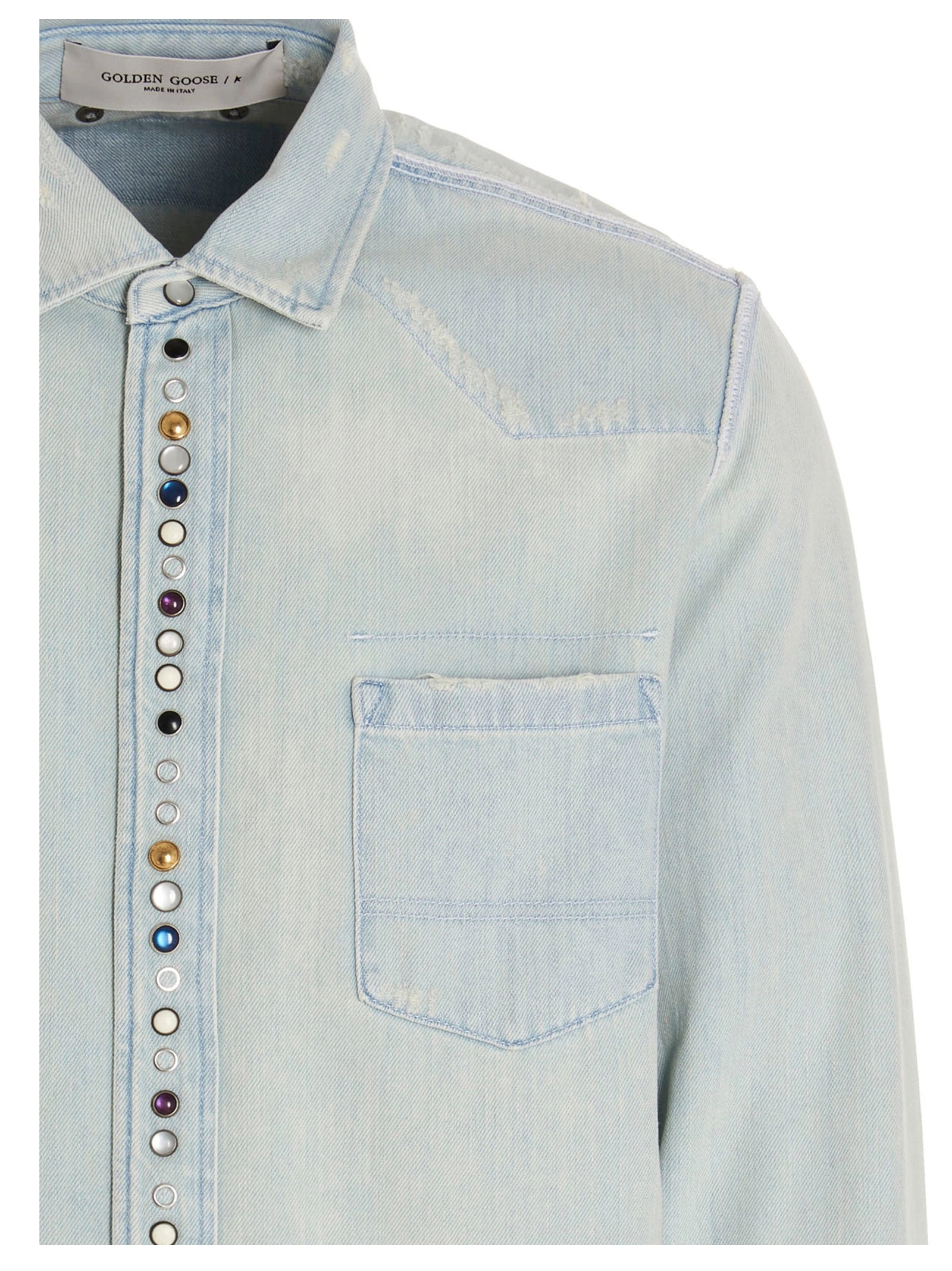 Golden Goose Deluxe Brand Logo Patch Buttoned Shirt