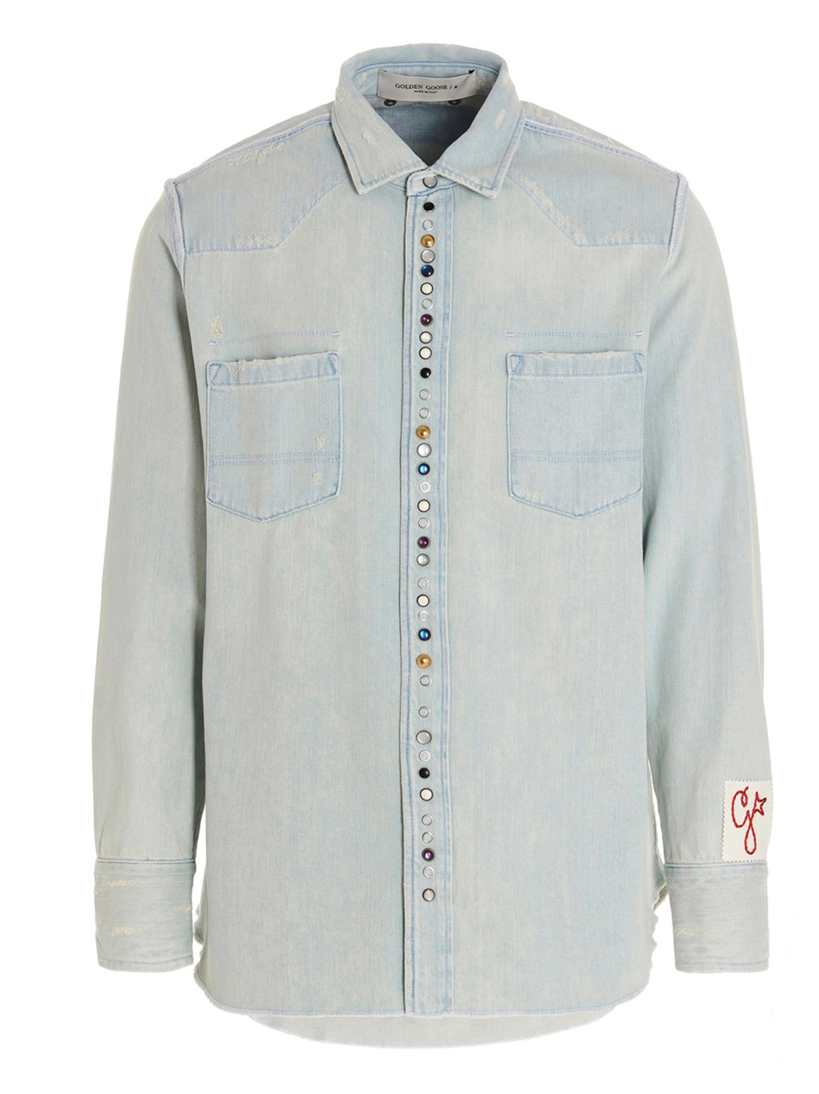 Golden Goose Deluxe Brand Logo Patch Buttoned Shirt