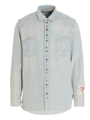 Golden Goose Deluxe Brand Logo Patch Buttoned Shirt