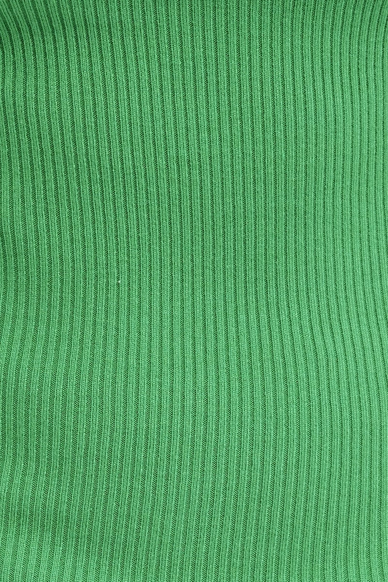 Green Dress Long Sleeve Midi Knit