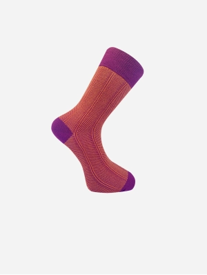 Herringbone Unisex Organic Cotton Socks | Auburn