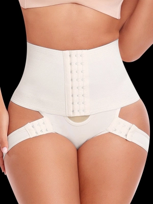 High-Waist Tummy Control Butt Lifting Shapewear Briefs with Adjustable Hip Bands