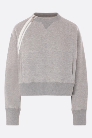 jersey cropped sweatshirt