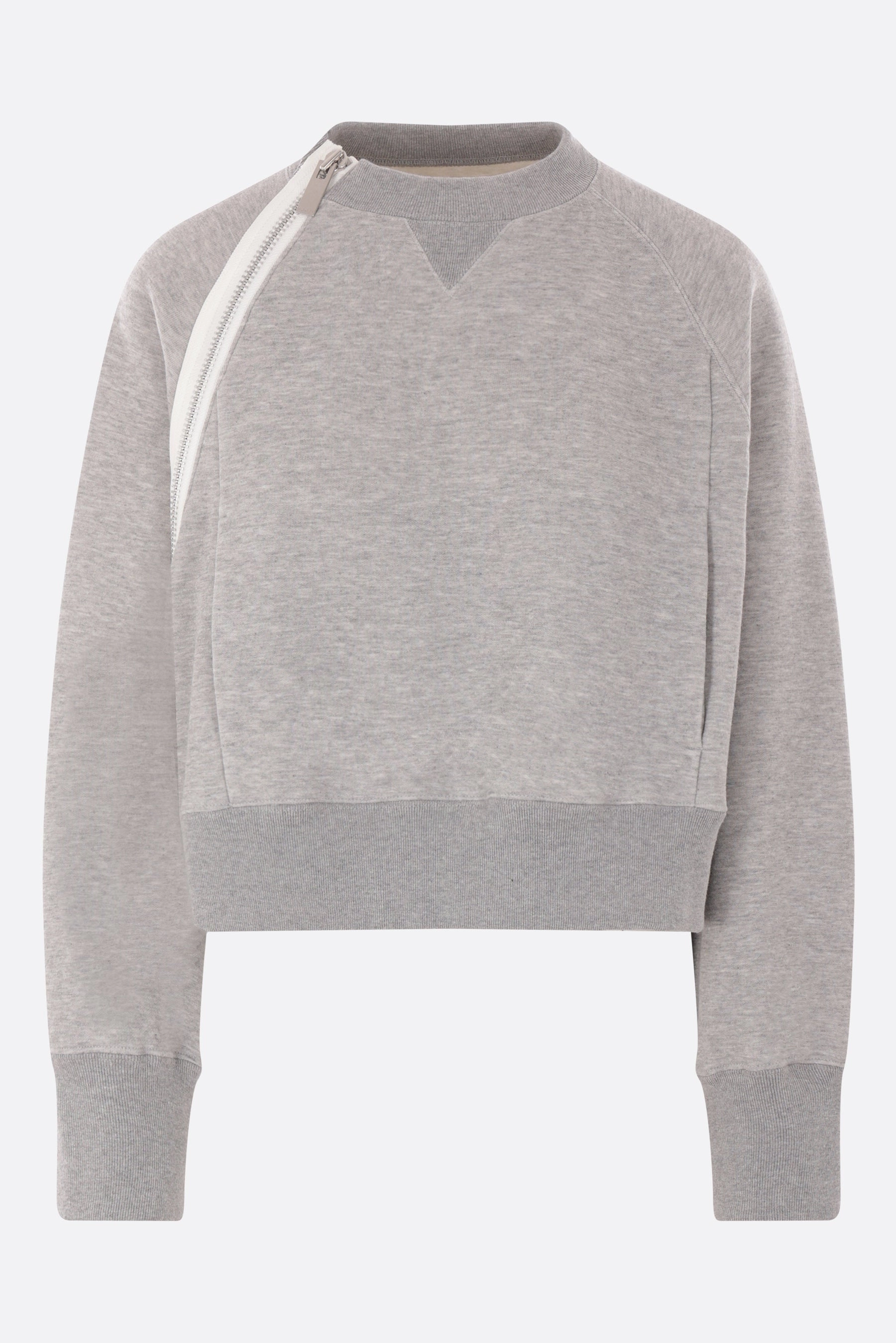 jersey cropped sweatshirt