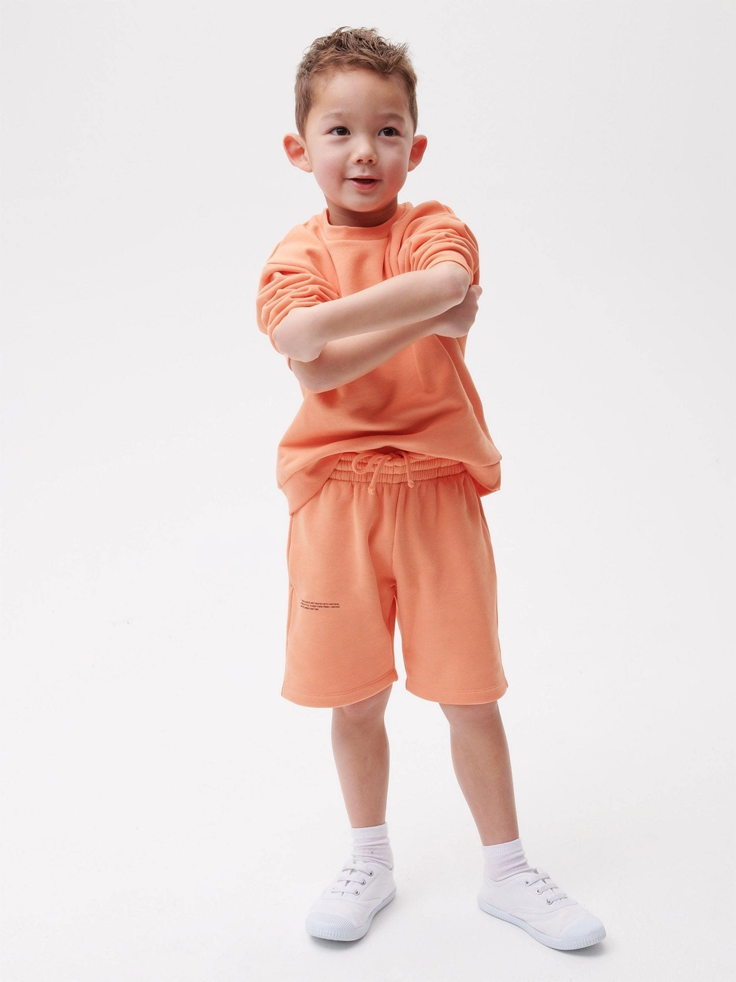 Kids' 365 Midweight Long Shorts—peach perfect