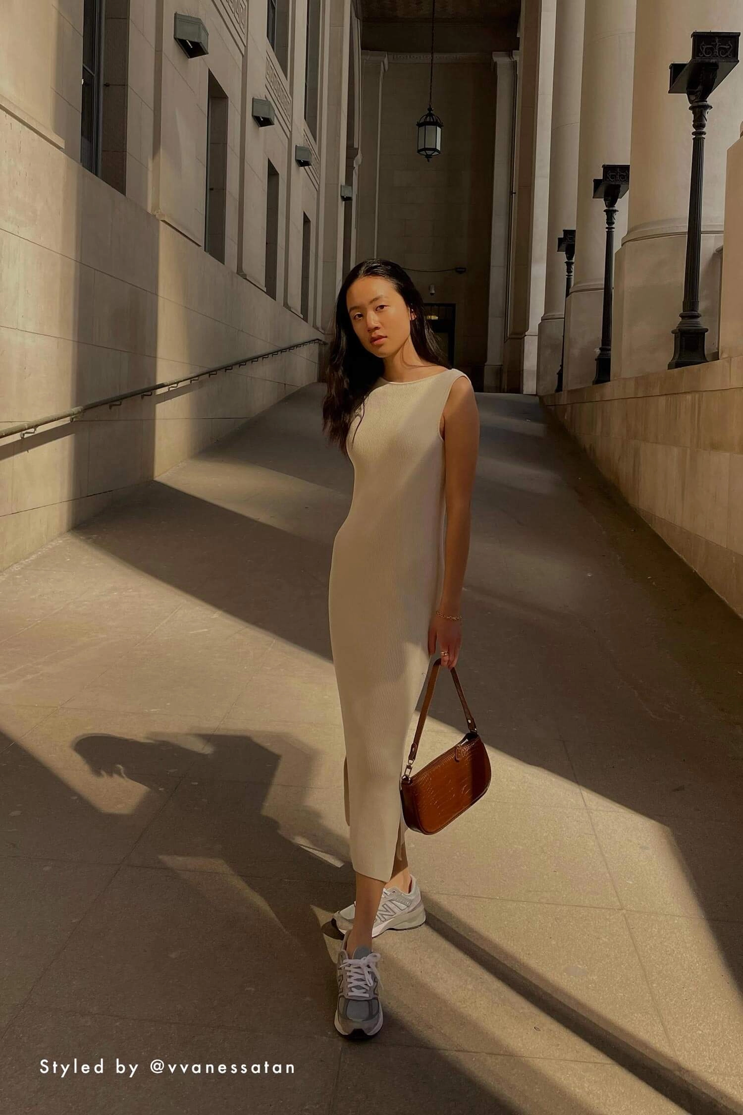 Knitted Organic Cotton Boat Neck Dress | Multiple Colours