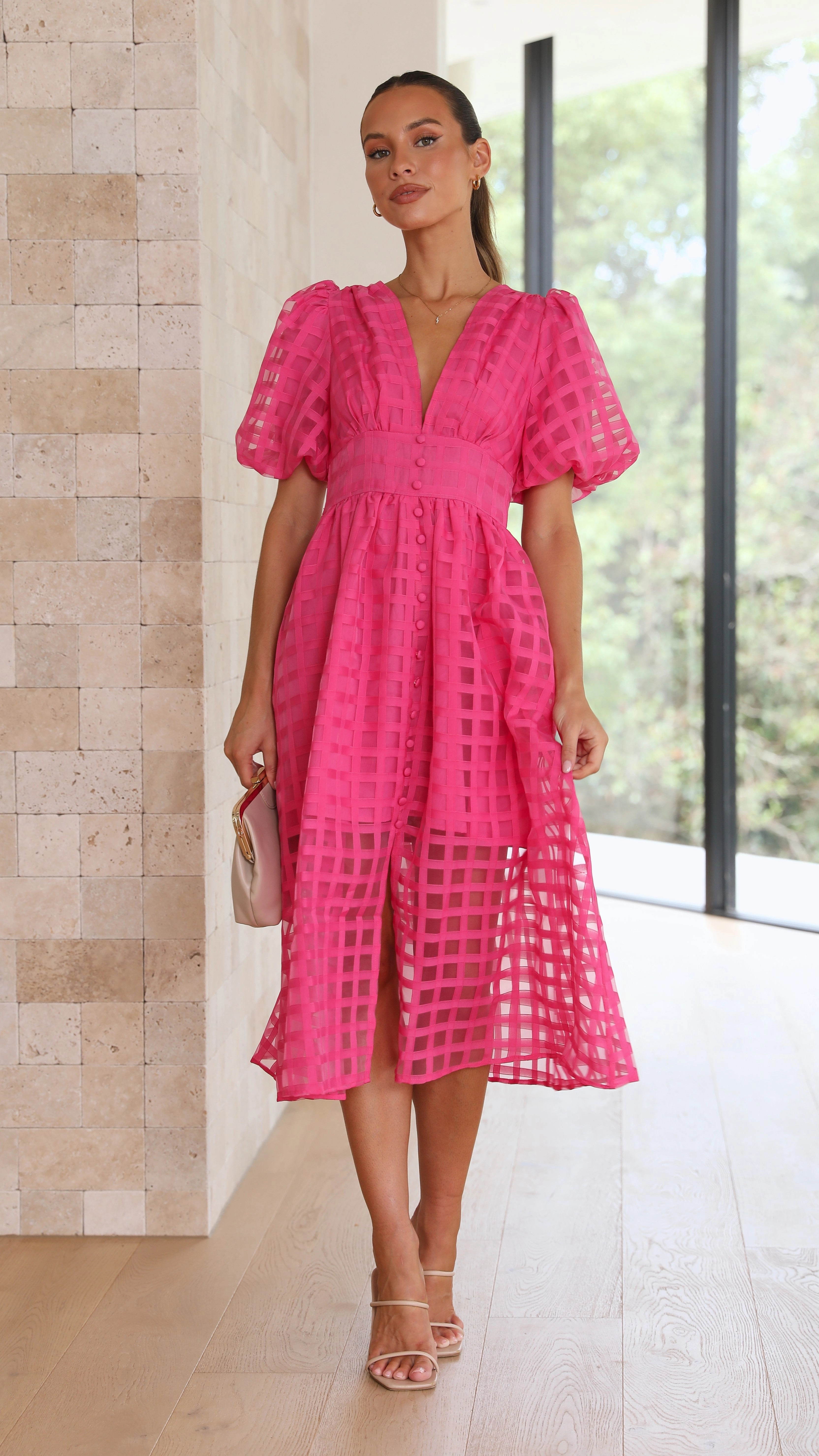 Liana Midi Dress - Pink