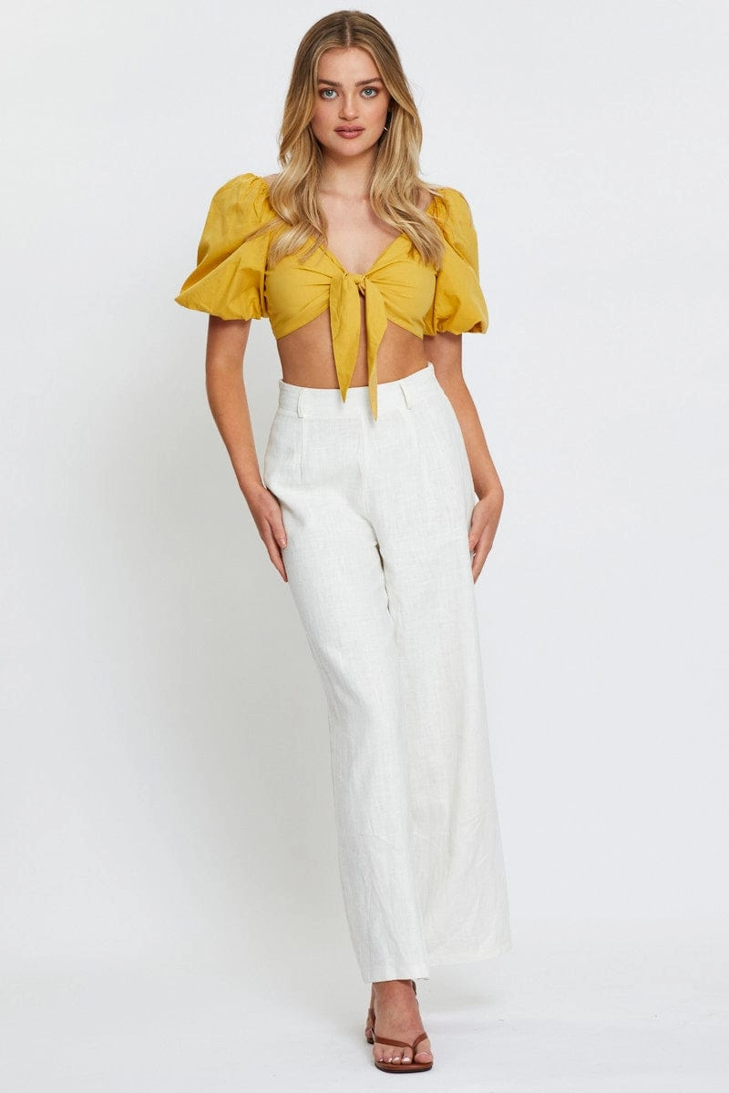Light Must Crop Top Tie Up