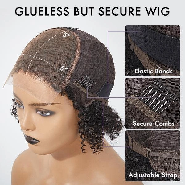 Limited Design | Purple Highlights Glueless 5x5 Closure HD Lace Bob Wig | Large & Small Cap Size