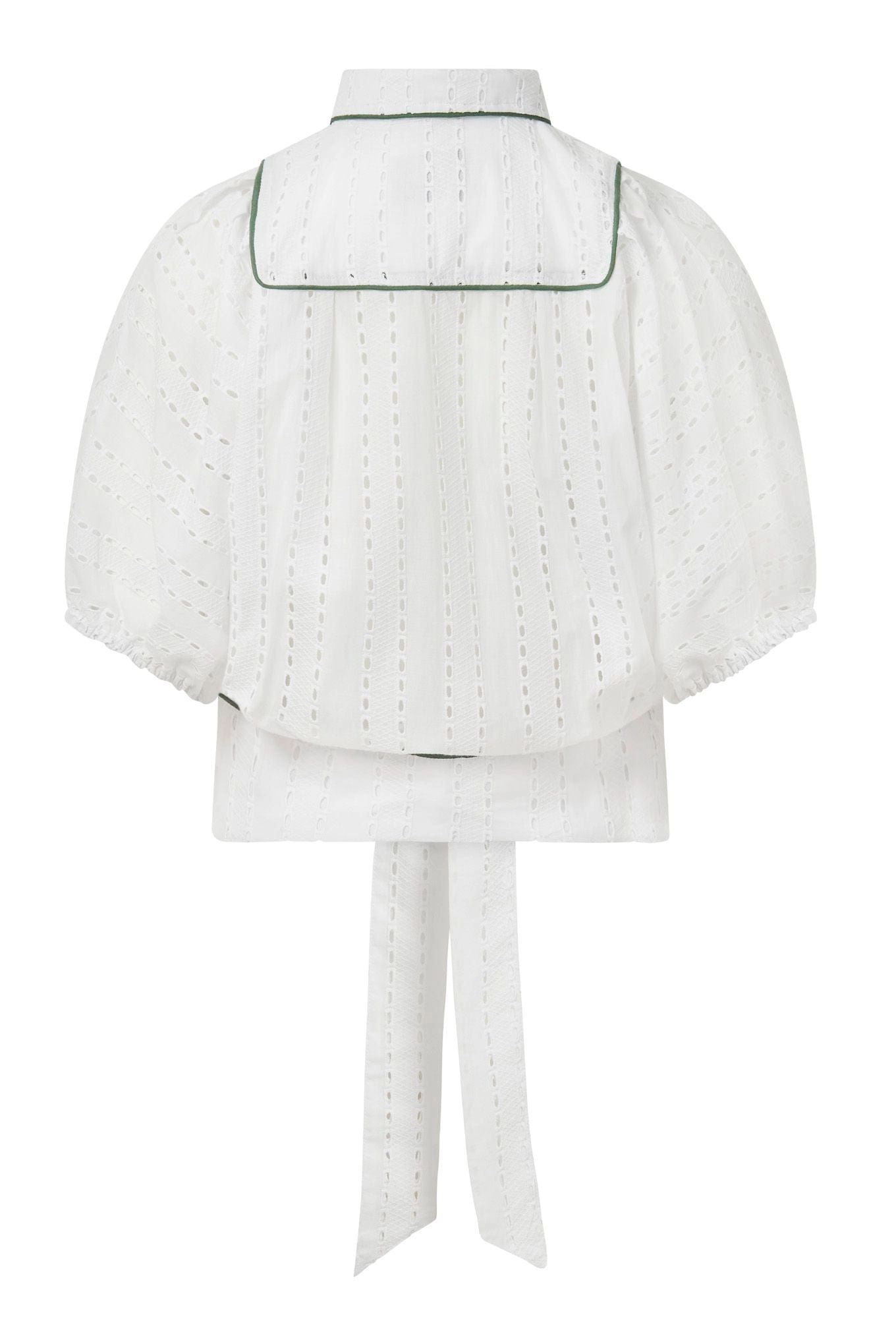 Magic Women's Organic Cotton Broderie Anglaise Blouse | White