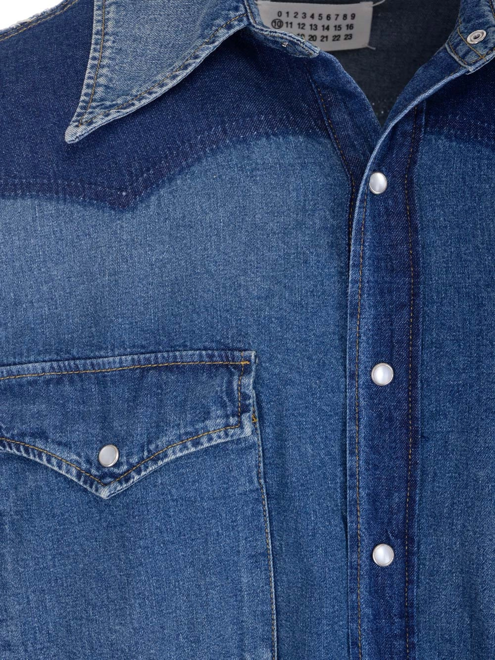 Maison Margiela Panelled Buttoned Denim Shirt