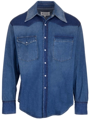 Maison Margiela Panelled Buttoned Denim Shirt