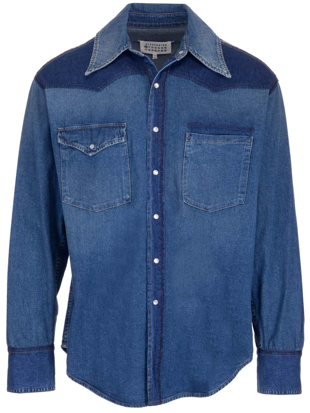 Maison Margiela Panelled Buttoned Denim Shirt