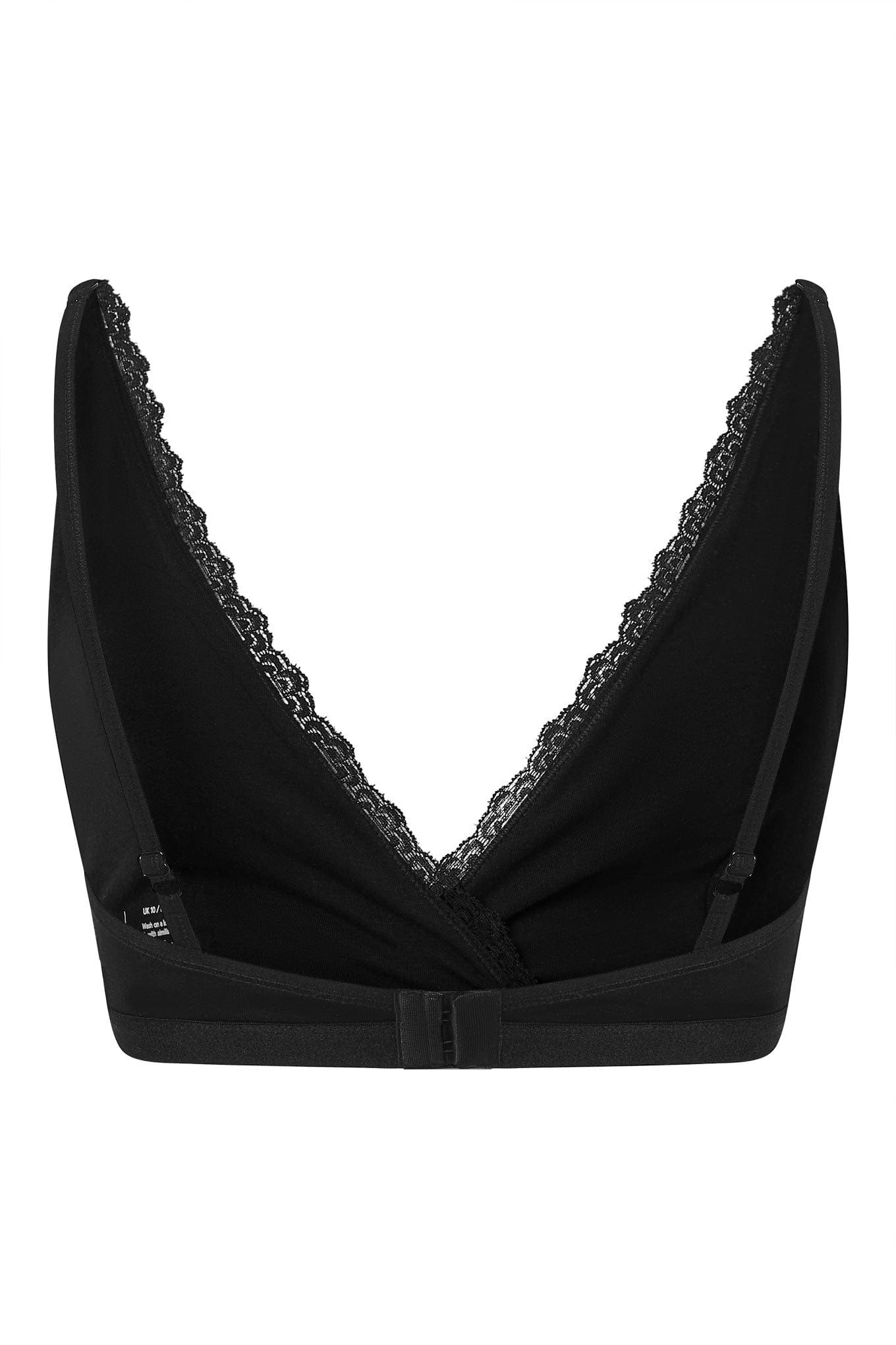 Margot Women's Organic Cotton Lace Bra | Black