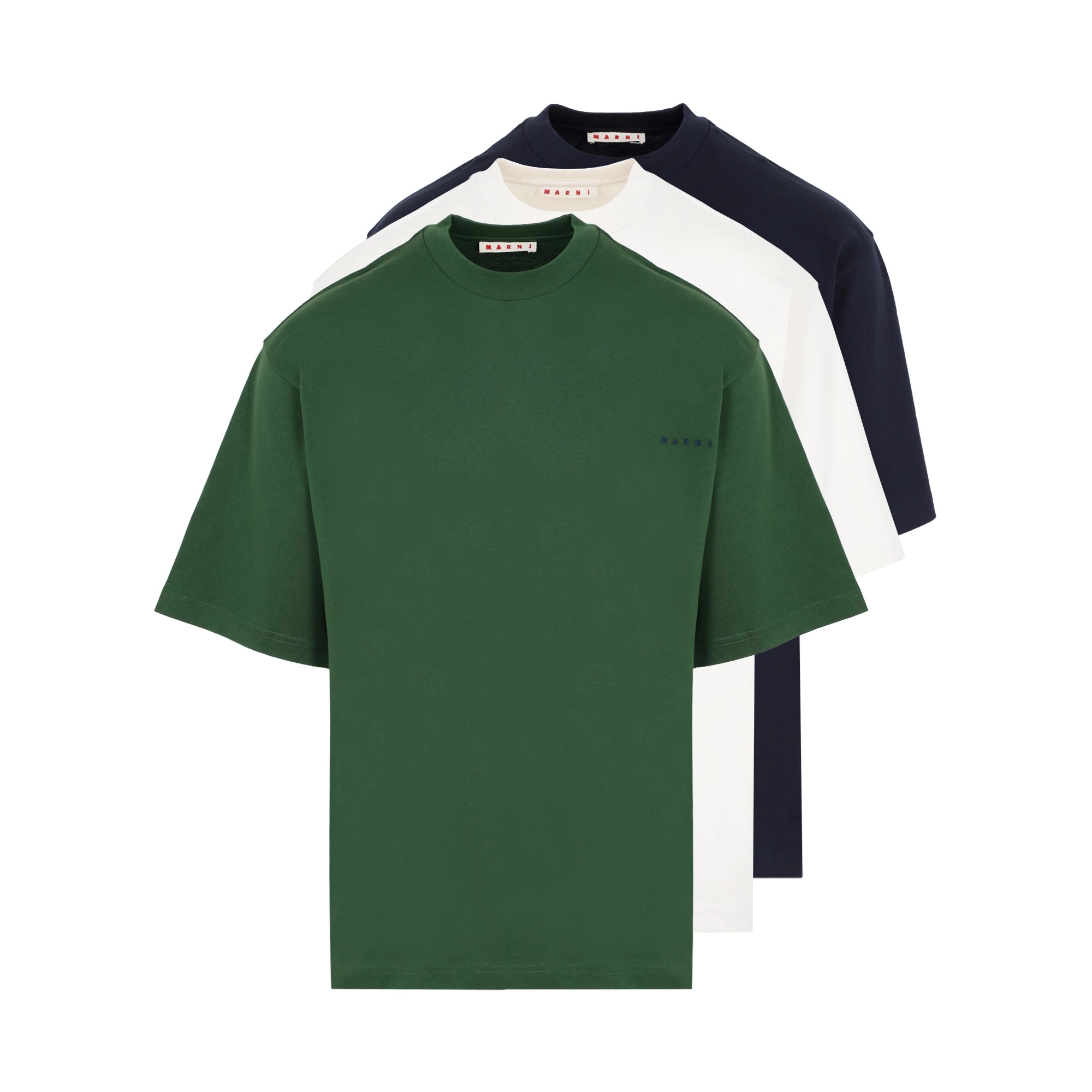 Marni Logo Embroidered Set Of Three T-Shirt