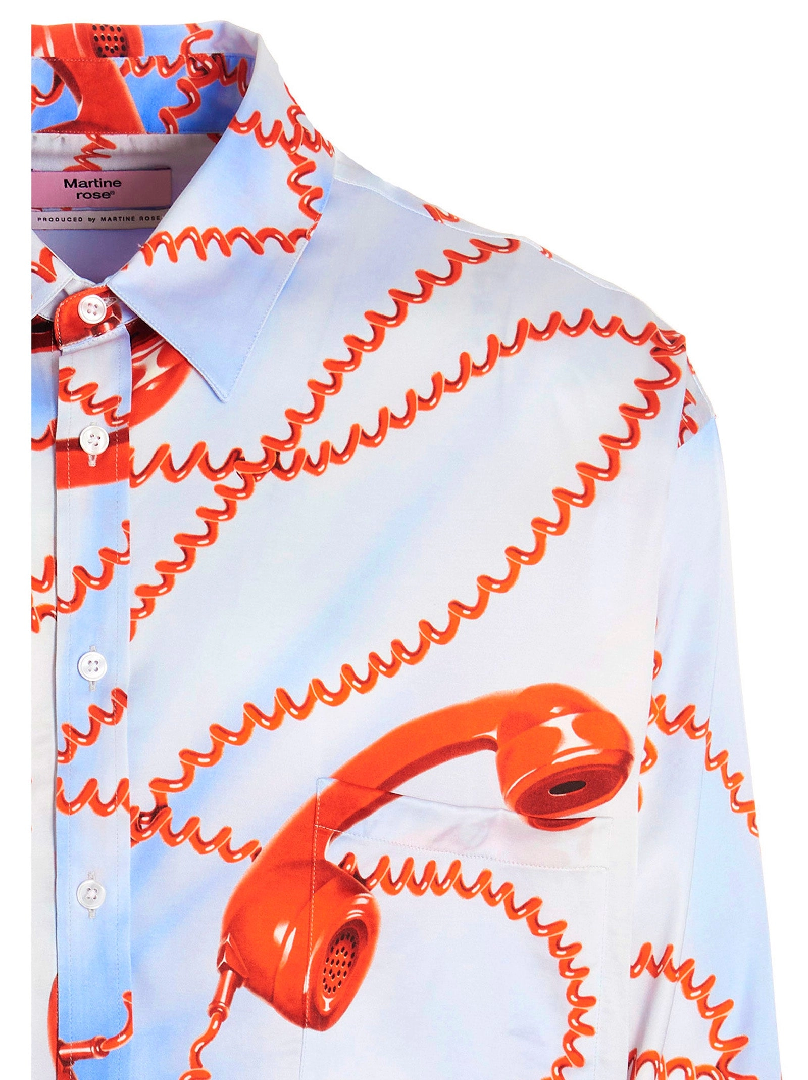 Martine Rose Telephone-Printed Buttoned Shirt