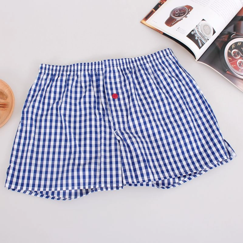 Men Cotton Cloth Flat Corners Plus Size Four Corners Home Short Sleep