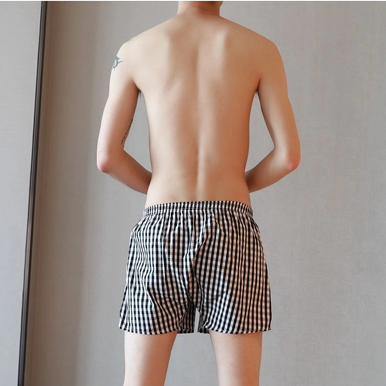 Men Cotton Cloth Flat Corners Plus Size Four Corners Home Short Sleep