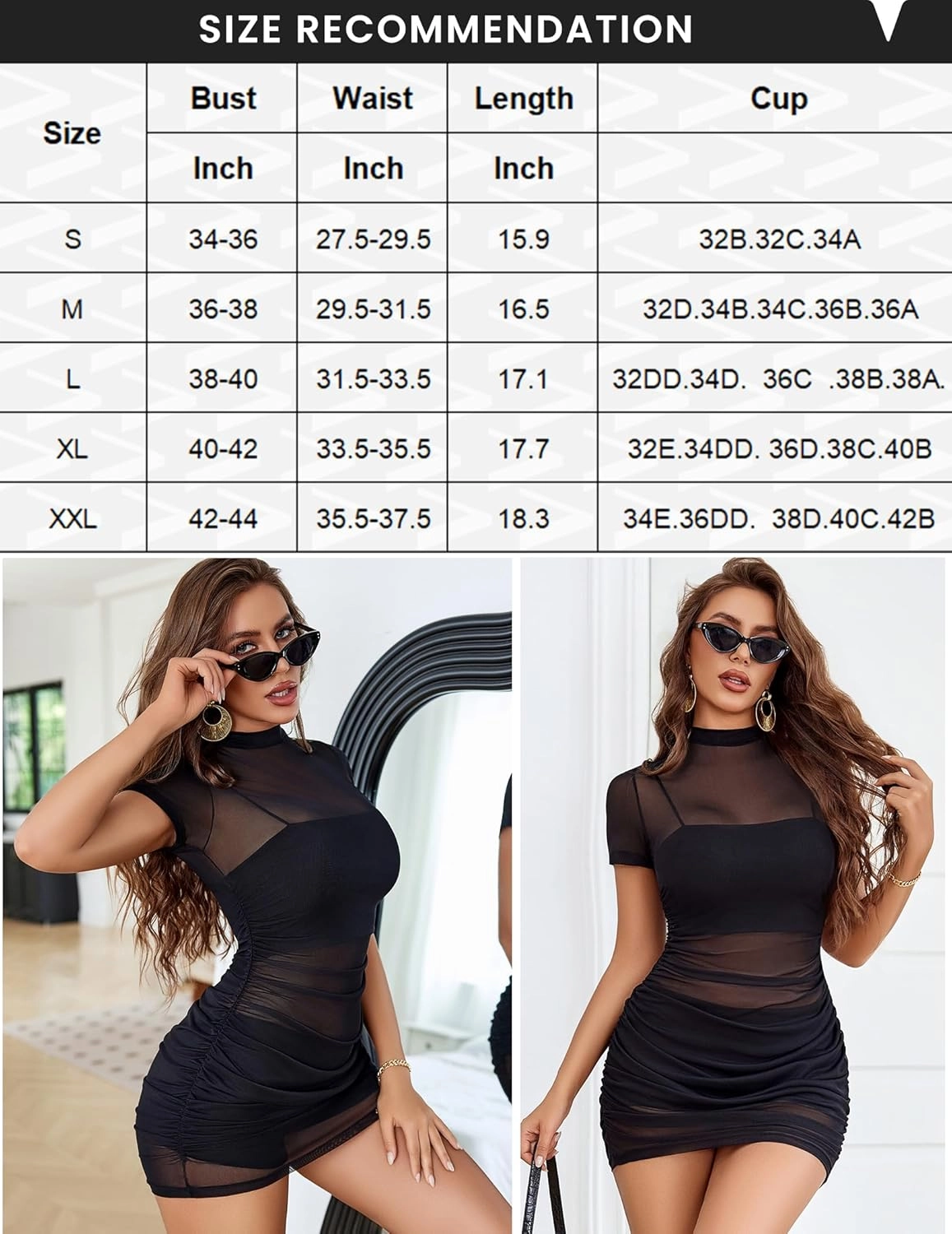 Mesh Dress Bodycon Mini Dress (DE Only)