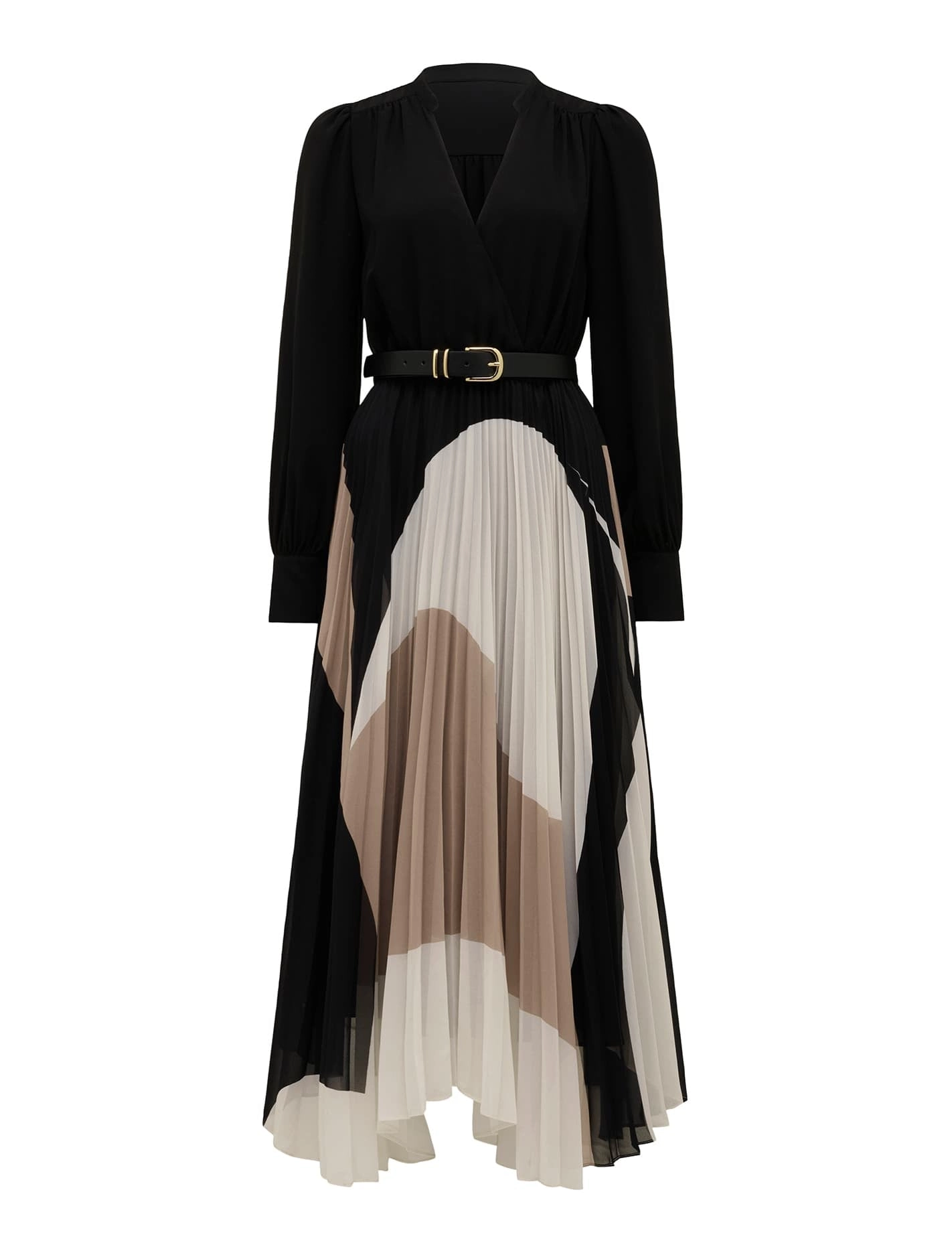 Milan Belted Pleat Midi Dress