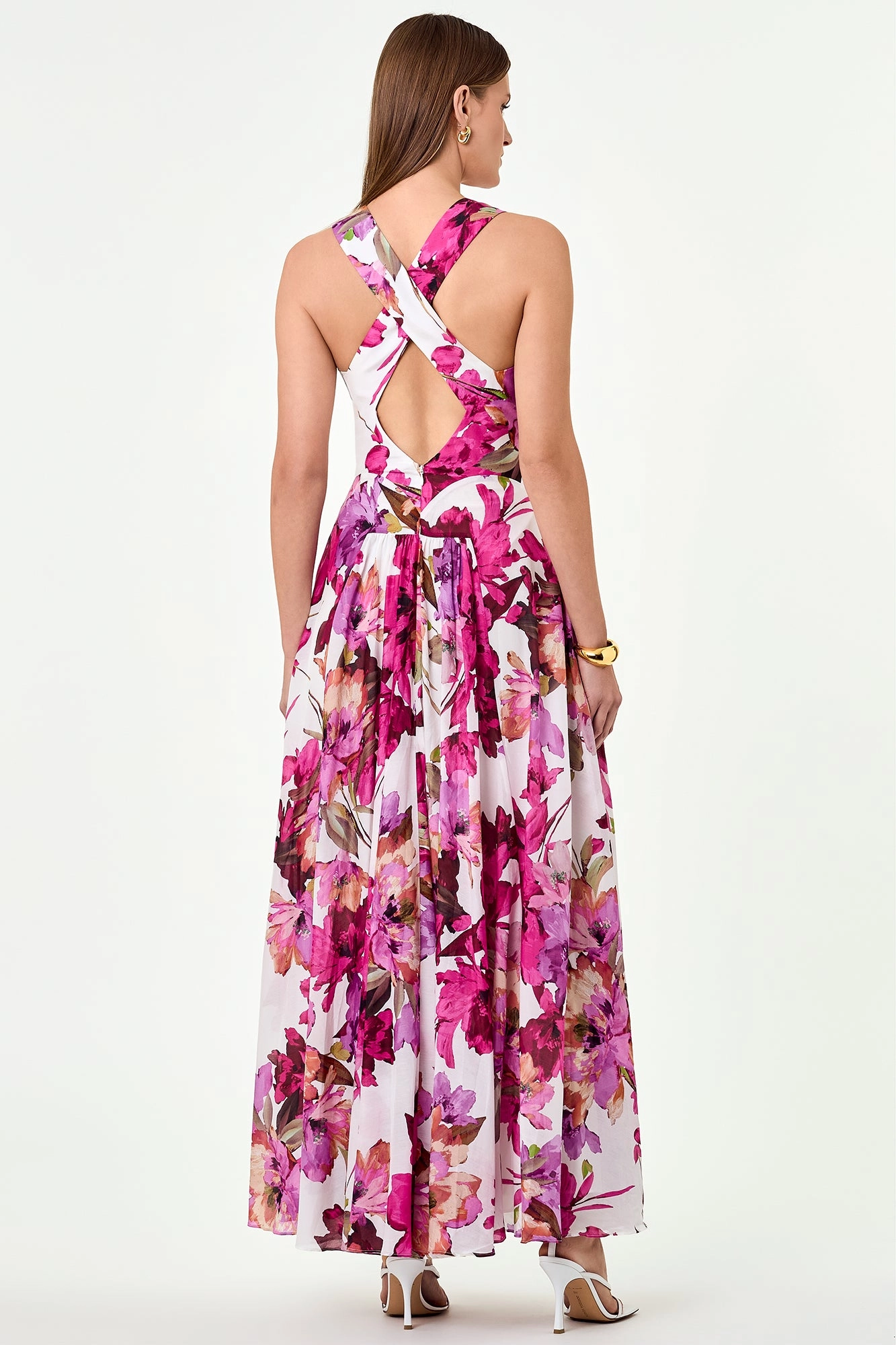 Noemi Dress - Ria Floral Ivory