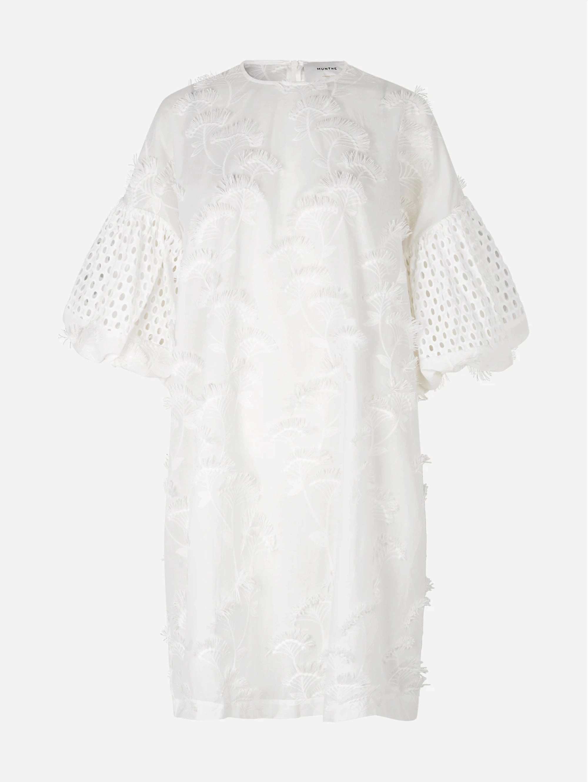 Oversize Dress in White Cotton