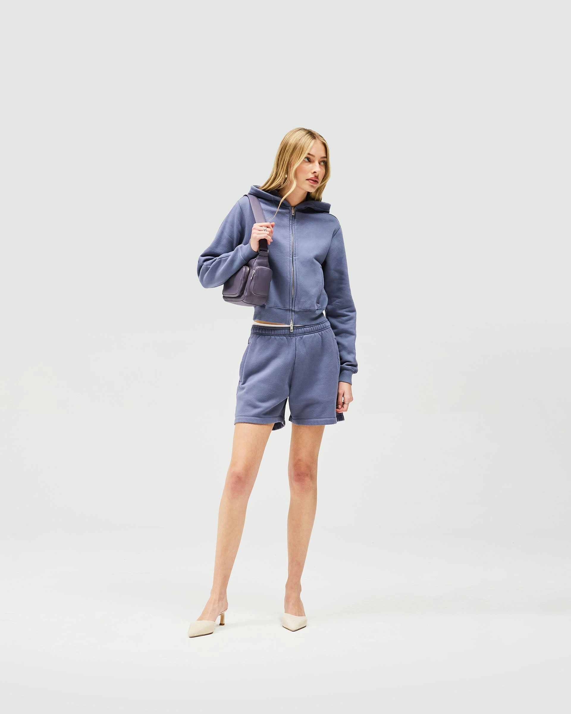 Owners Club Slim Zip Hoodie - Steel Blue