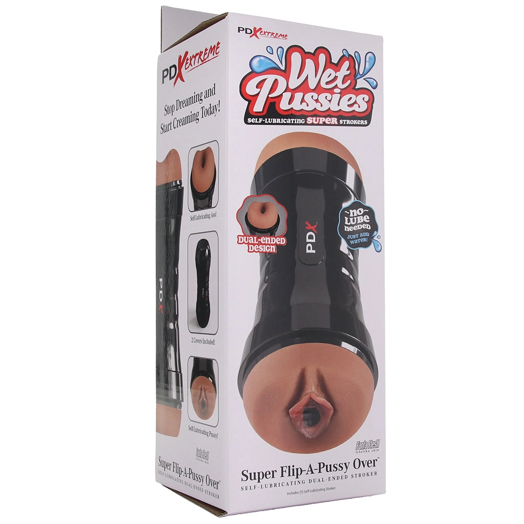 PDX Wet Pussies Super Flip-A-Pussy Over Stroker in Brown