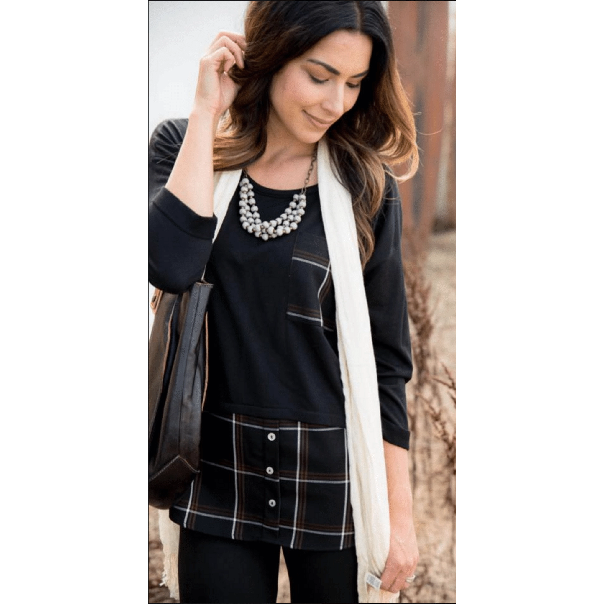 Plaid Bottom Tee