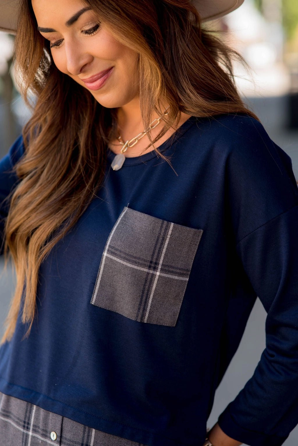 Plaid Bottom Tee