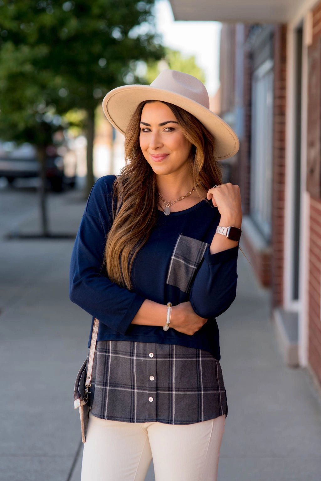 Plaid Bottom Tee