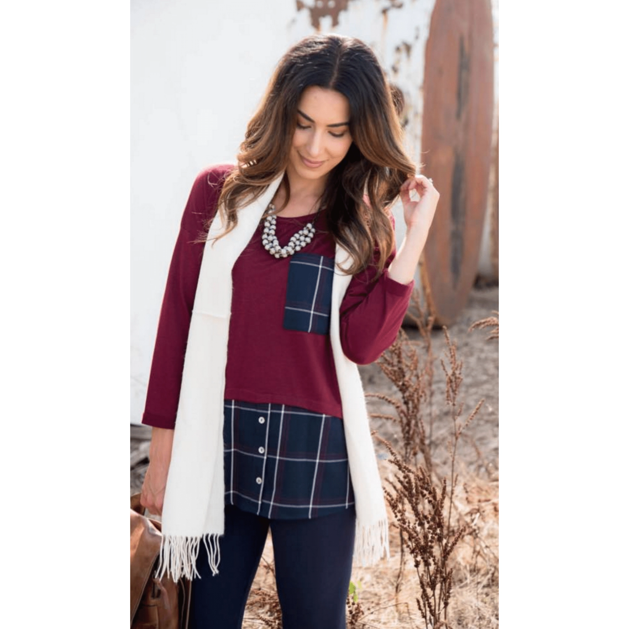 Plaid Bottom Tee