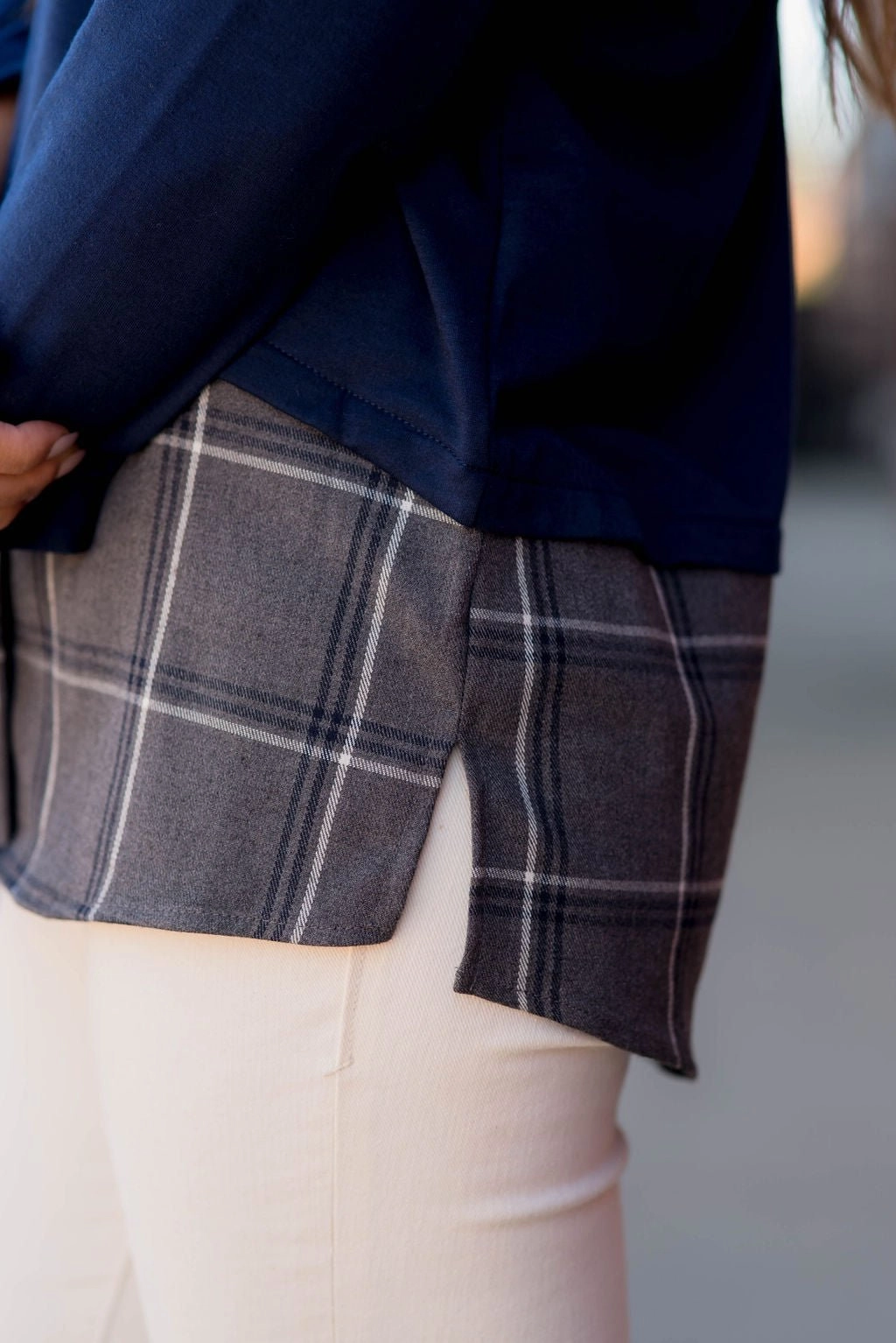 Plaid Bottom Tee