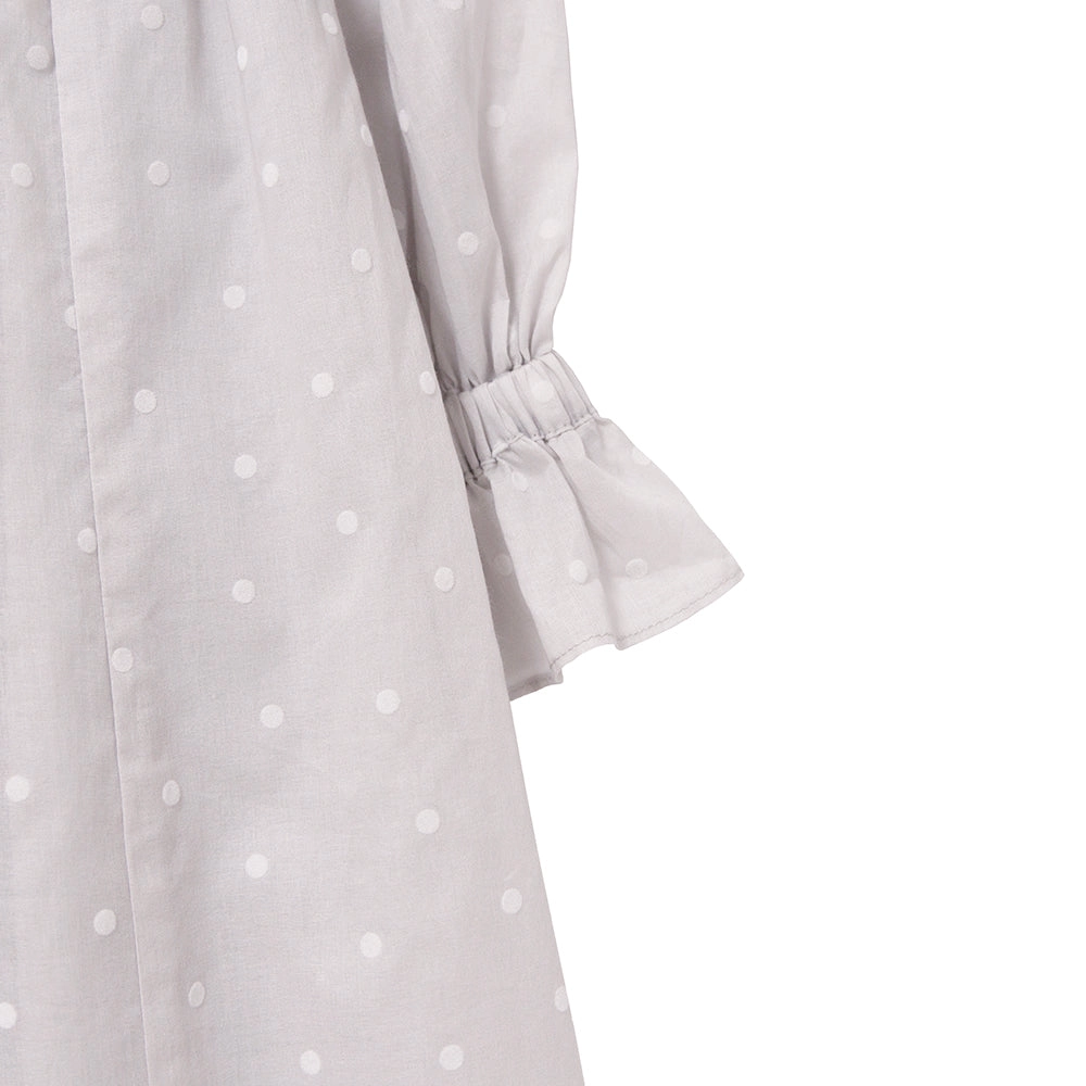Polka Dot Flocky Frill Onepiece Dress