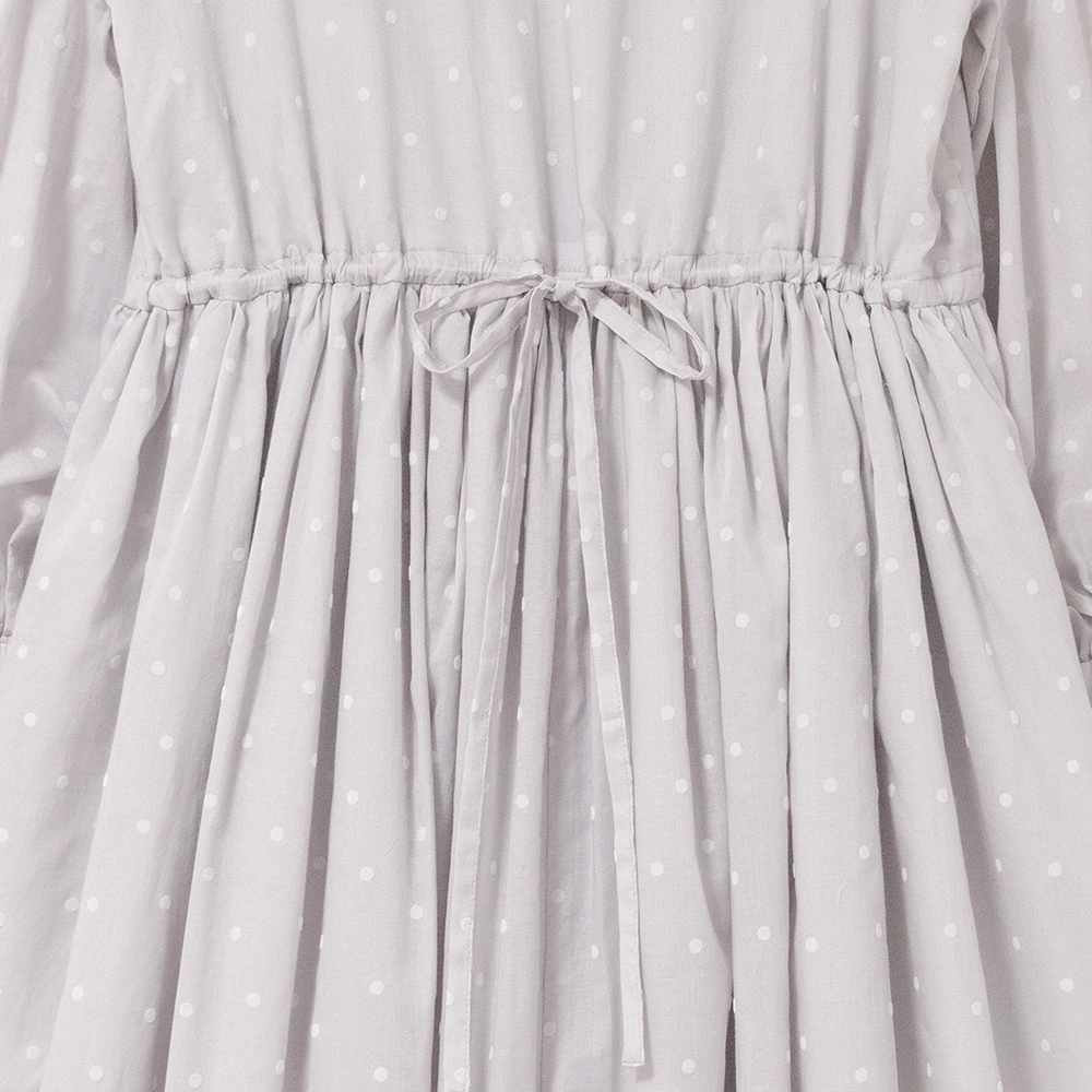 Polka Dot Flocky Frill Onepiece Dress