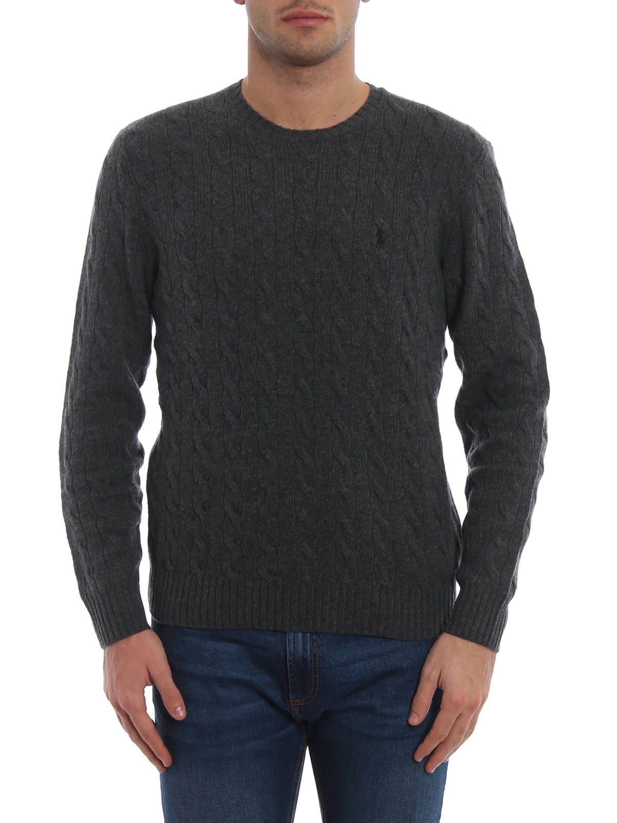 Polo Ralph Lauren Logo Embroidered Cable-Knit Jumper