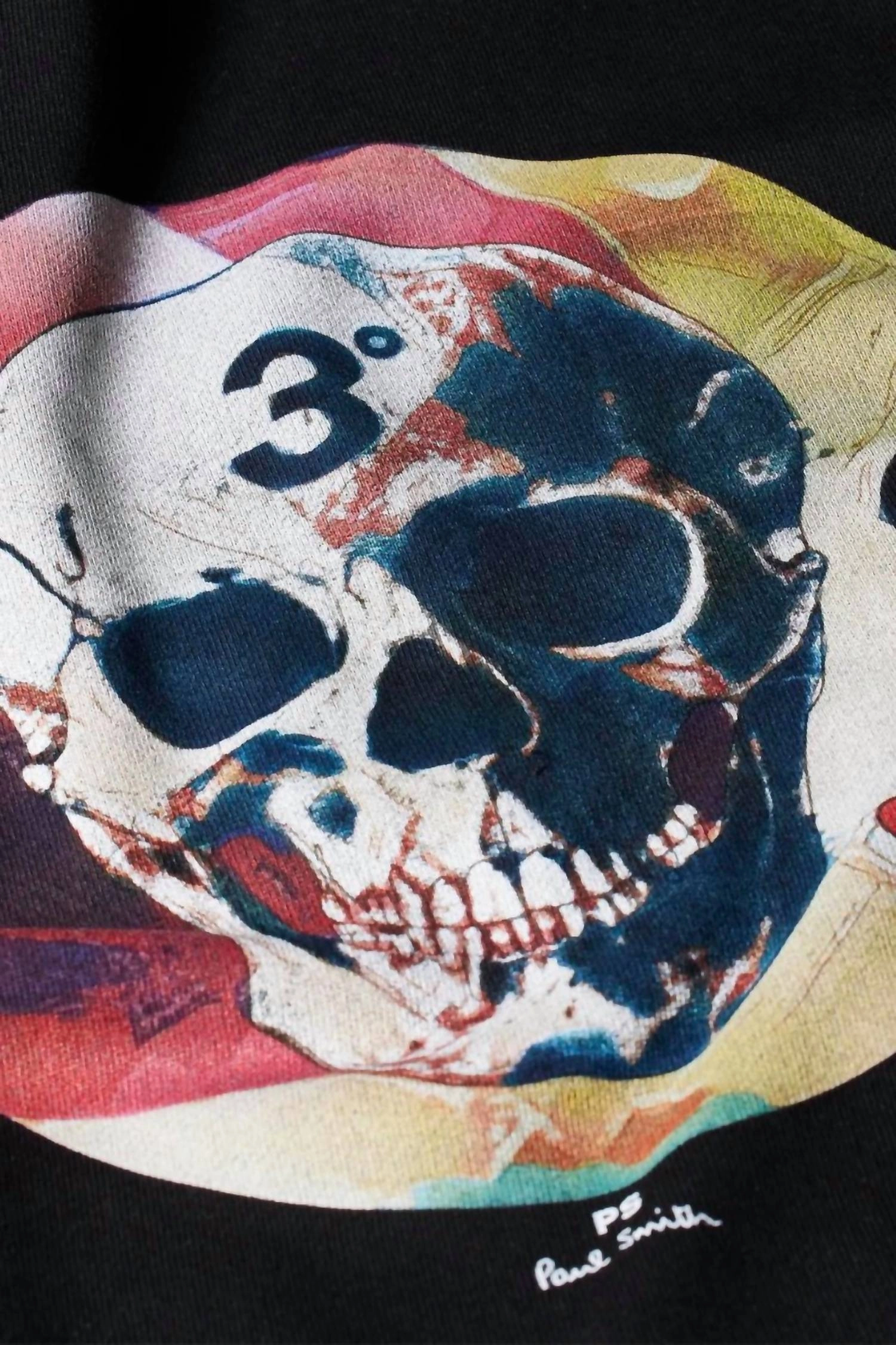 "skull" Print Sweatshirt In Black