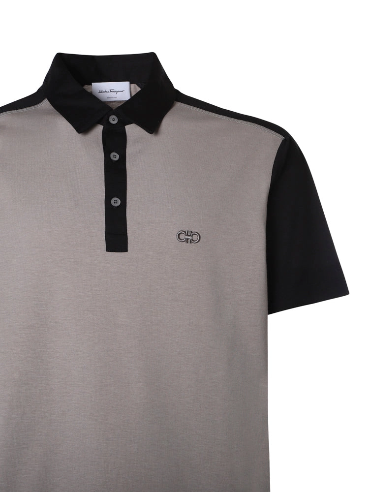 Salvatore Ferragamo Logo Embroidered Polo Shirt