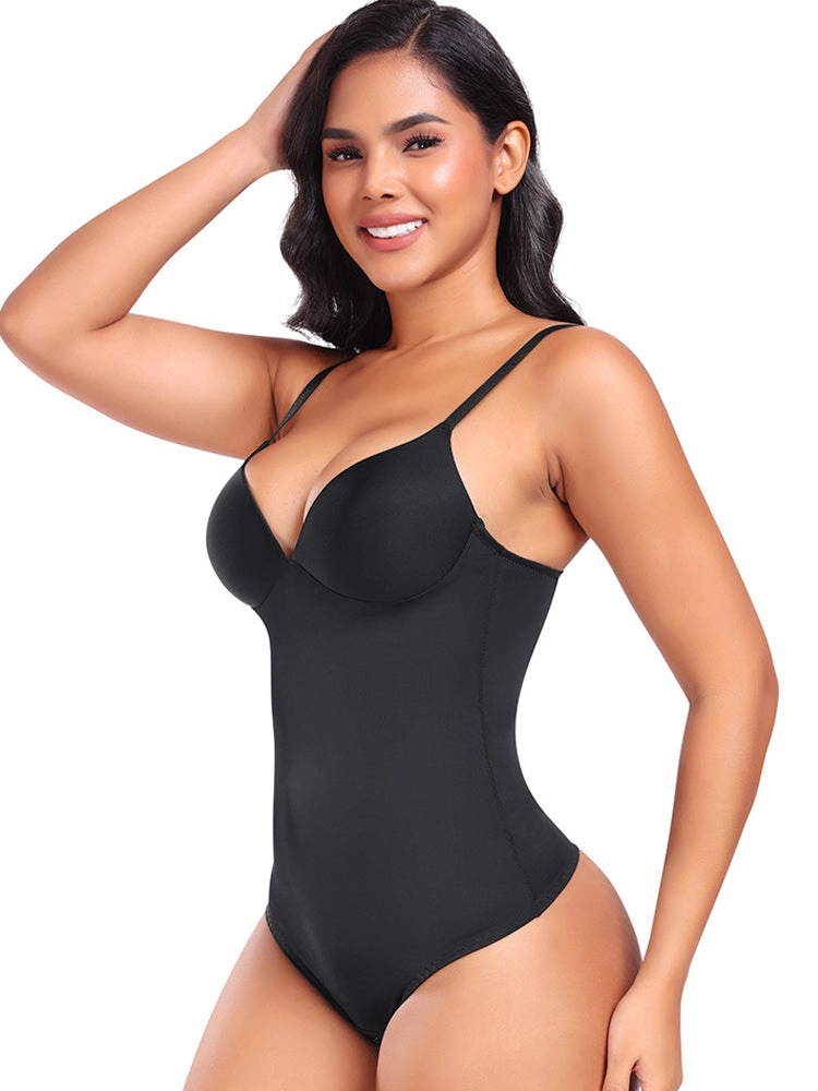 Seamless Tummy Control Push-Up Thong Bodysuit Shapewear