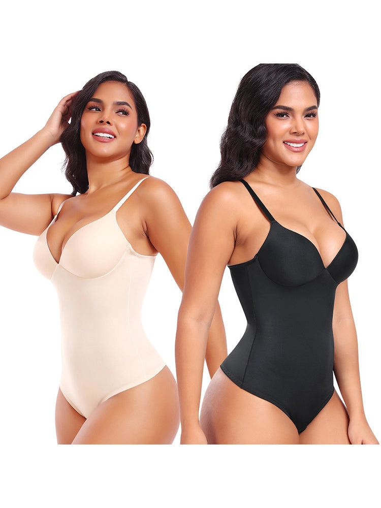 Seamless Tummy Control Push-Up Thong Bodysuit Shapewear