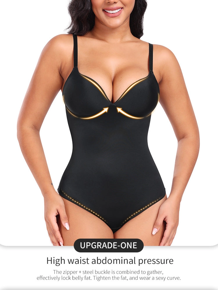 Seamless Tummy Control Push-Up Thong Bodysuit Shapewear