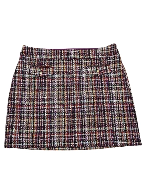 Skirt Mini & Short By Loft In Plaid Pattern, Size:Xlp