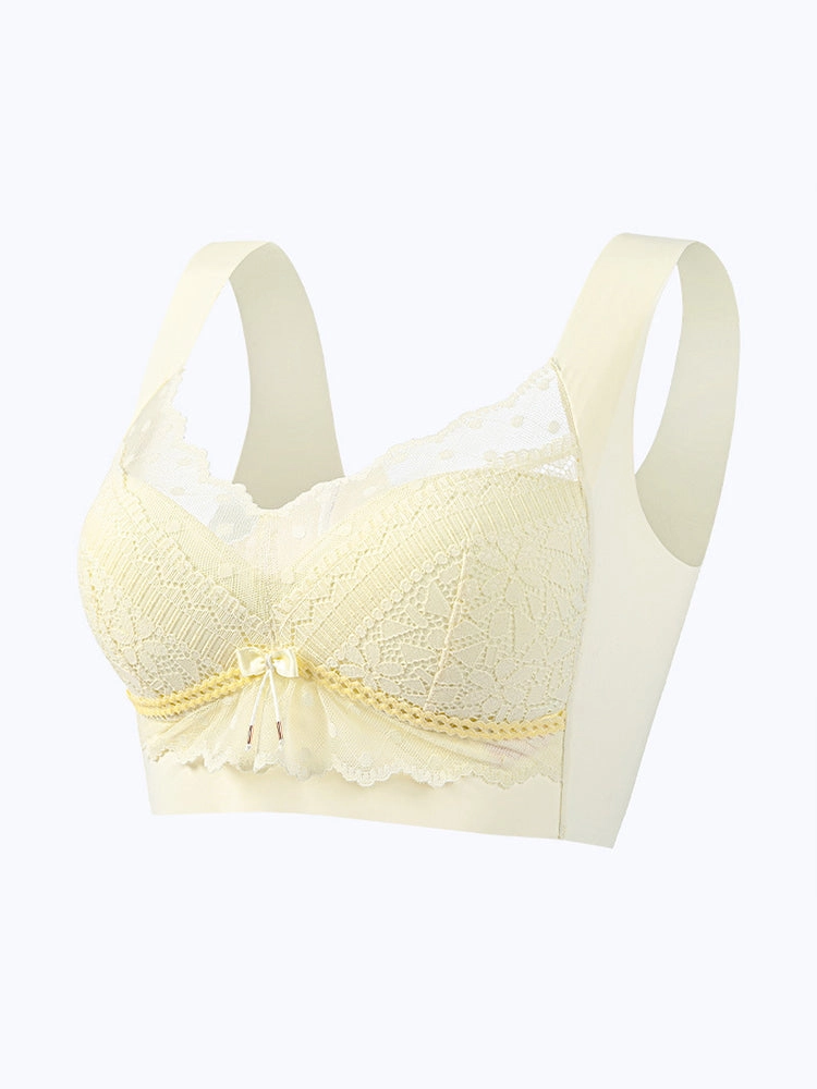 Soft Seamless Wirefree Molded Cup Lace Bra