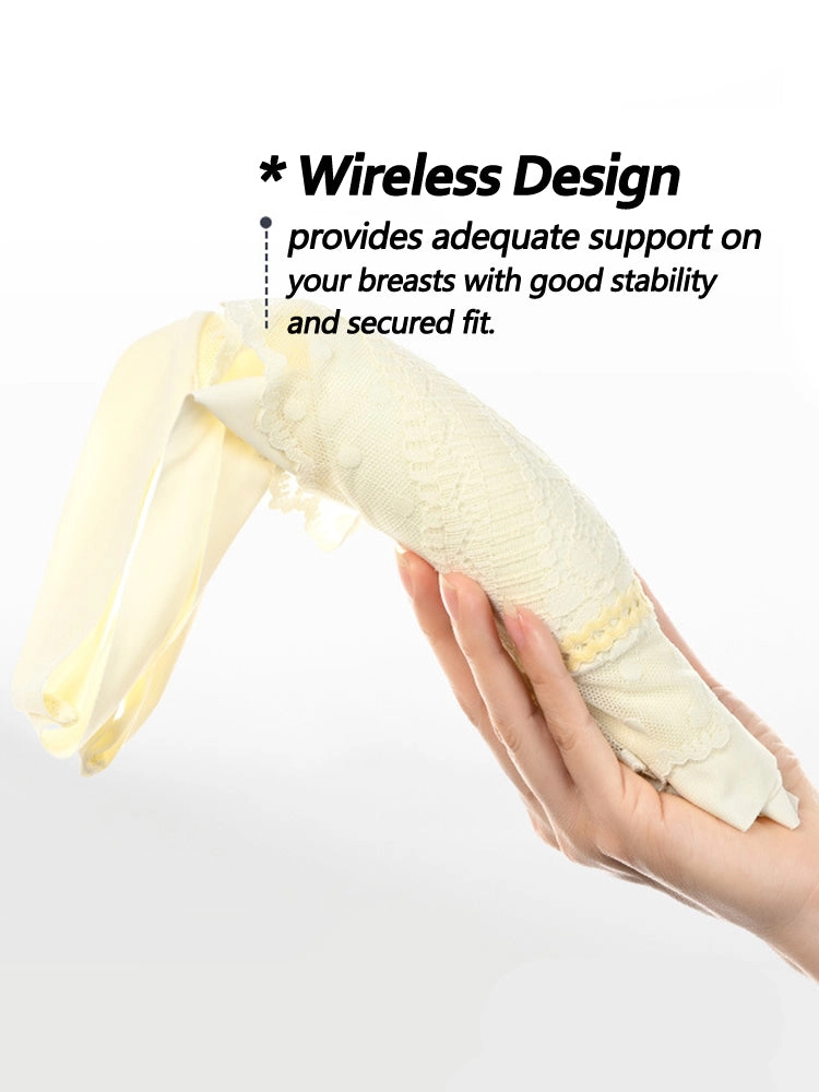 Soft Seamless Wirefree Molded Cup Lace Bra