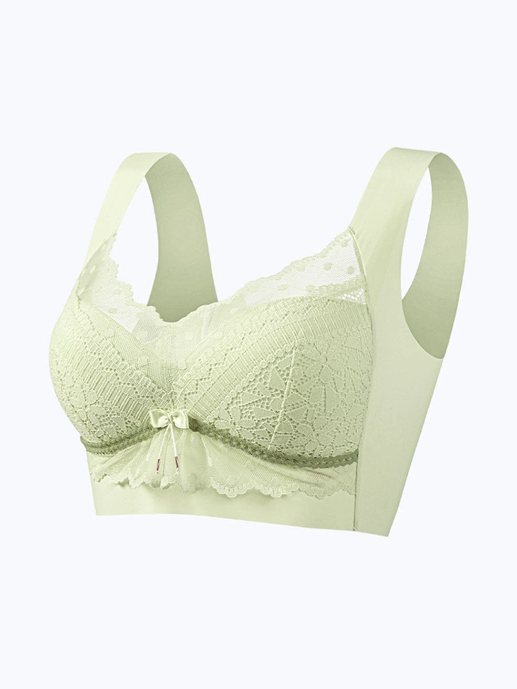 Soft Seamless Wirefree Molded Cup Lace Bra