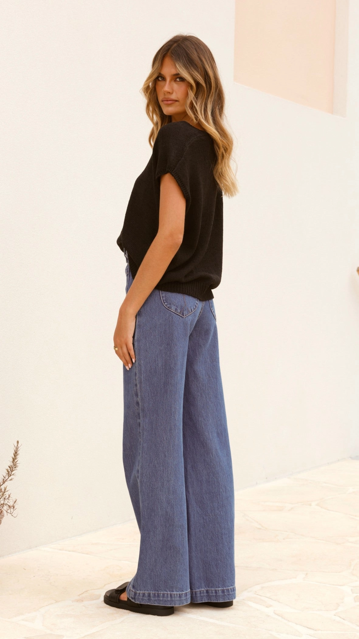 Stelaria Knit Top - Black