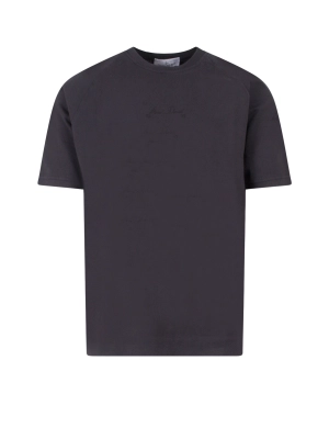 Stone Island Logo Embroidered Crewneck T-Shirt