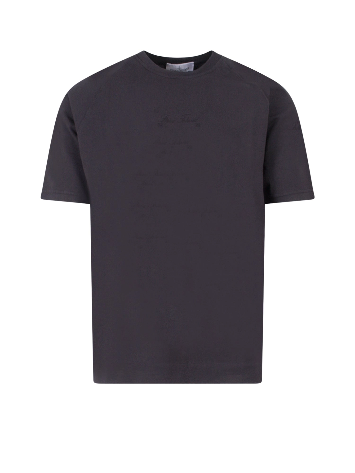 Stone Island Logo Embroidered Crewneck T-Shirt