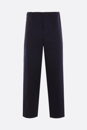 straight-leg trousers in gabardine
