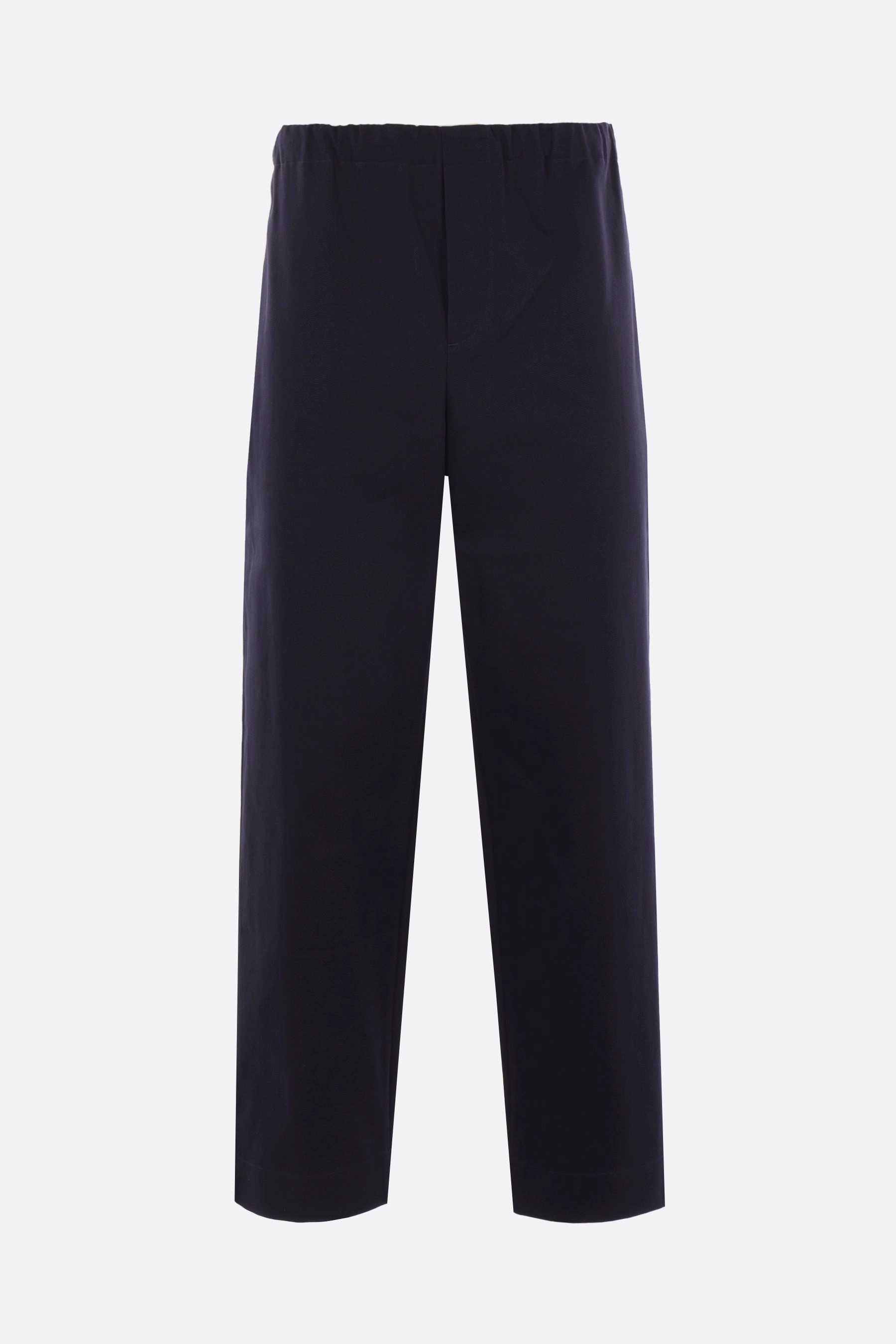 straight-leg trousers in gabardine